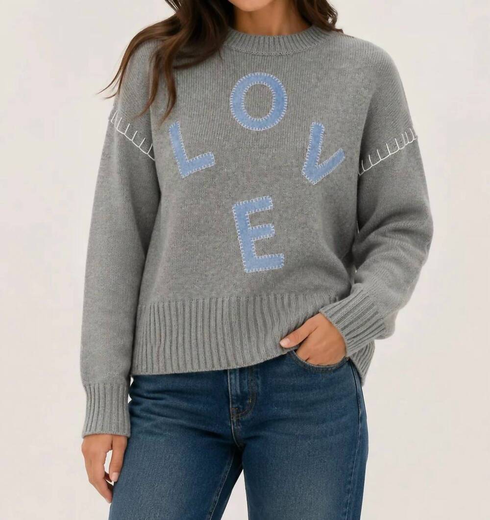 NEW CHARLIE B long sleeve drop shoulder sweater in light grey